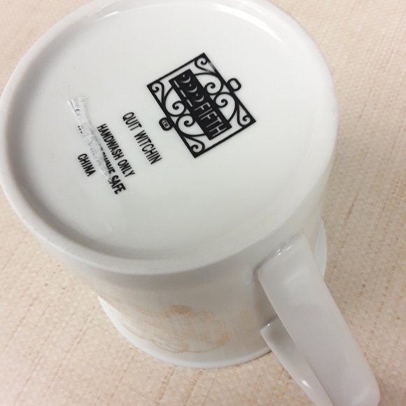 Quit Witchin Boho Coffee Mug Bat Spiderweb - Picture 4 of 5